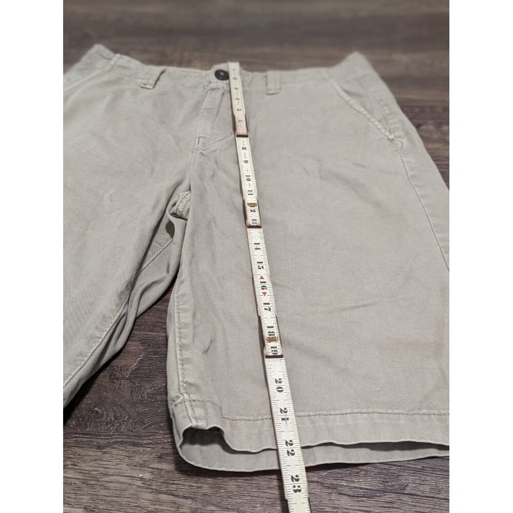 American Eagle Outfitters Shorts Mens 30 Khaki Chino 100% Cotton Longboard - Picture 5 of 6